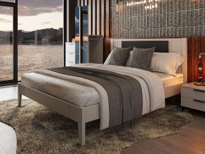 Кровать Бетти 1400 Белый/Велюр тёмный в Верхнеуральске - verhneuralsk.magazin-mebel74.ru | фото