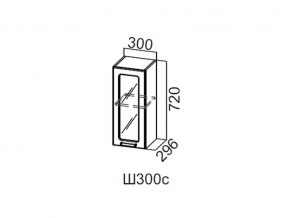 Ш300с/720 Шкаф навесной 300/720 (со стеклом) в Верхнеуральске - verhneuralsk.magazin-mebel74.ru | фото