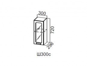 Ш300с/720 Шкаф навесной 300/720 (со стеклом) в Верхнеуральске - verhneuralsk.magazin-mebel74.ru | фото