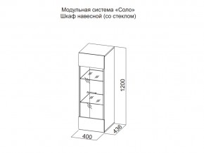 Шкаф навесной (со стеклом) в Верхнеуральске - verhneuralsk.magazin-mebel74.ru | фото