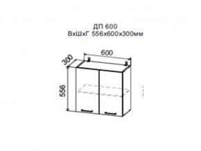 Шкаф верхний ДП600мм с 2-мя дверками в Верхнеуральске - verhneuralsk.magazin-mebel74.ru | фото